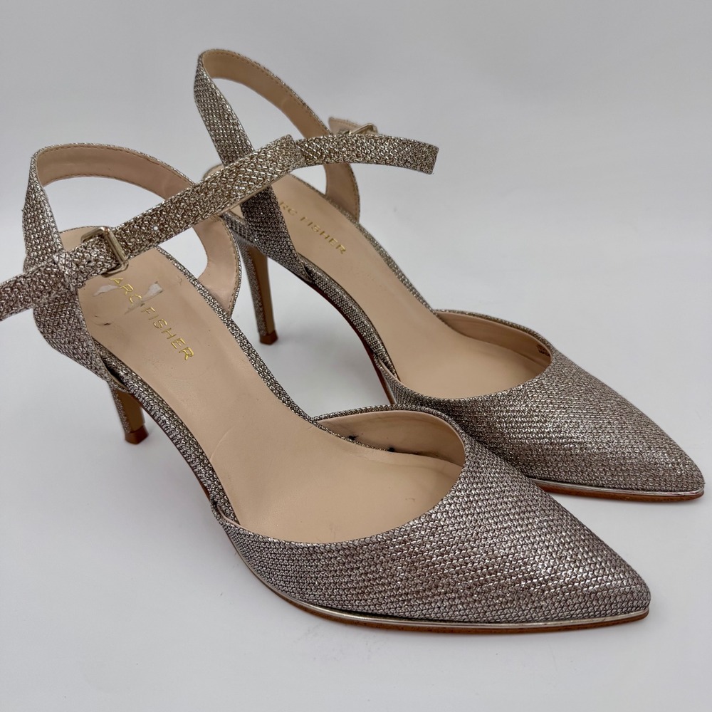 Marc Fisher Dalula-R Metallic Champagne Gold d'Orsay Pumps Heels Womens 7.5M